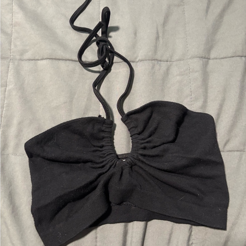 Black Bralette Halter Top
